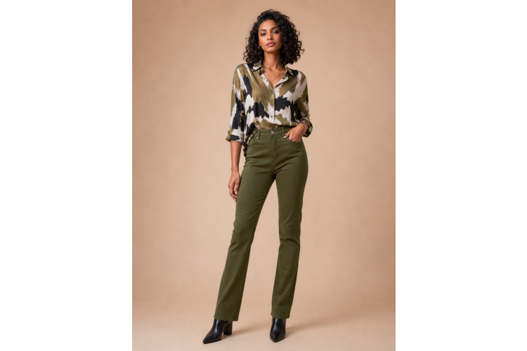 Alison Sheri Stretch Trousers | Khaki