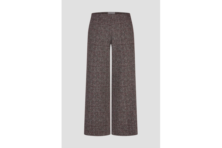Anna Montana Trousers - Mila Flexi | Burgundy Herringbone