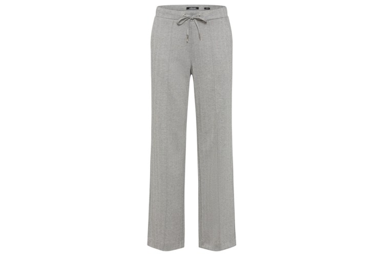 Olsen Anna Wide Leg Trousers | Grey  Herringbone