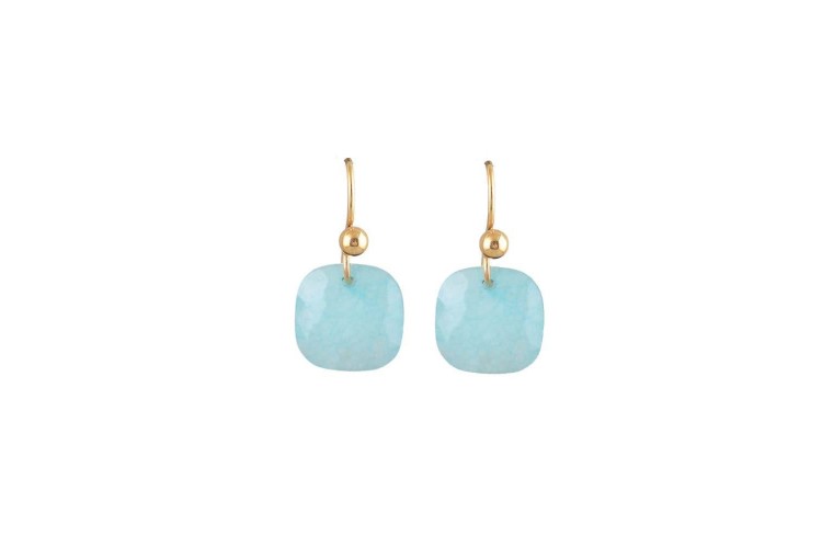 Aqua Quartz Hook Earring