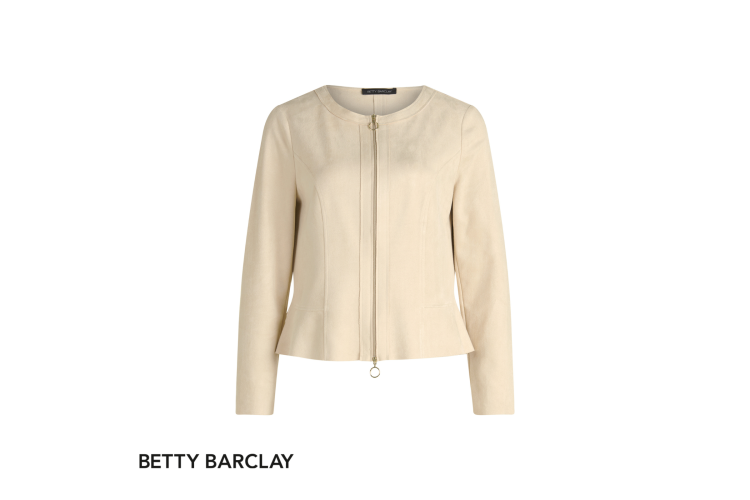 Betty Barclay Jacket 4337-1673 | Natural Suede Feel