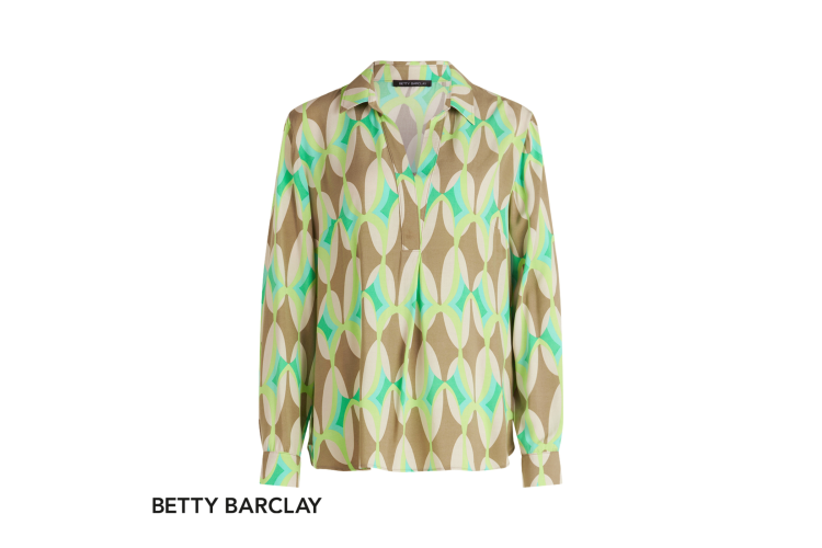 Betty Barclay Tunic Shirt 8800-1124 | Khaki & Green