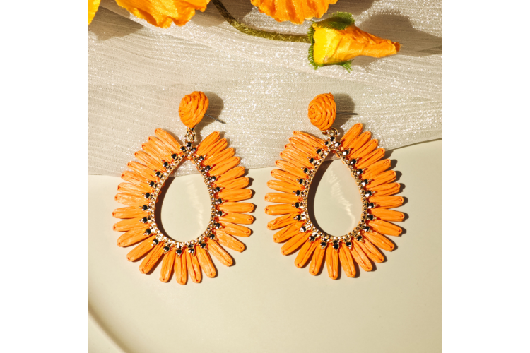 Beaded Marquise Earrings