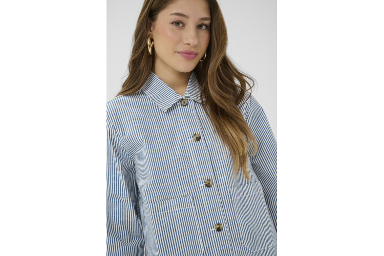 ** Summer Cotton Jacket | Blue & Cream