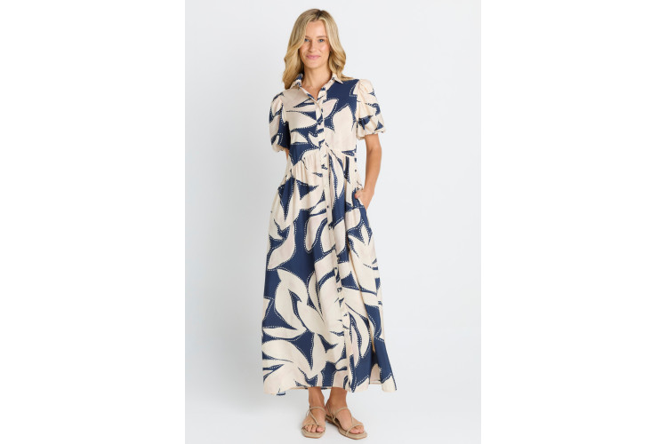Betty Basics Nav Maxi Dress | Blue Floral