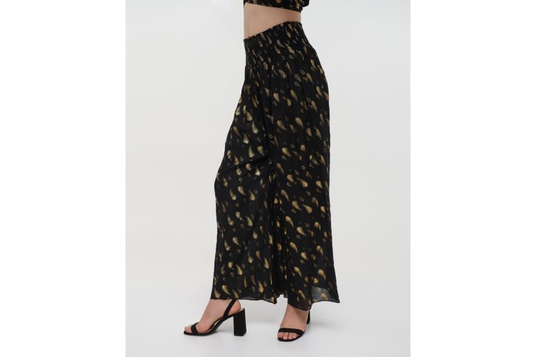 Black & Gold Feather Pants