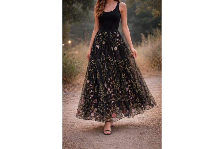 Black Meadow Tulle Skirt