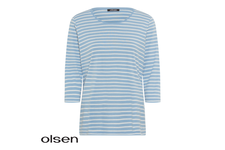 Olsen Top 11100763 | Blue Stripe
