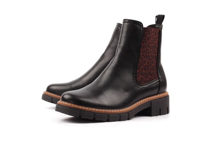 Ribble Black Ankle Boot 
