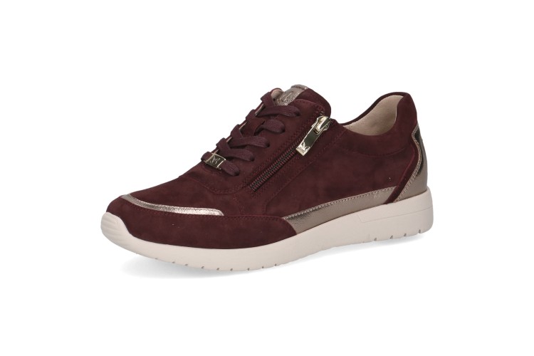 Bordeaux Red Leather Trainers