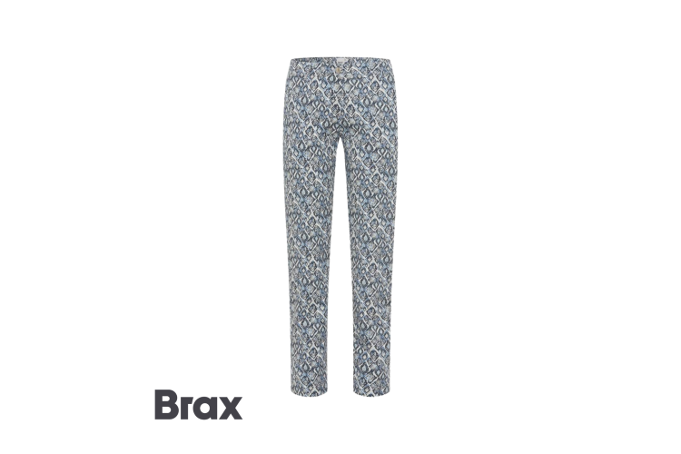 Brax Maron Summer Trouser | Navy & White
