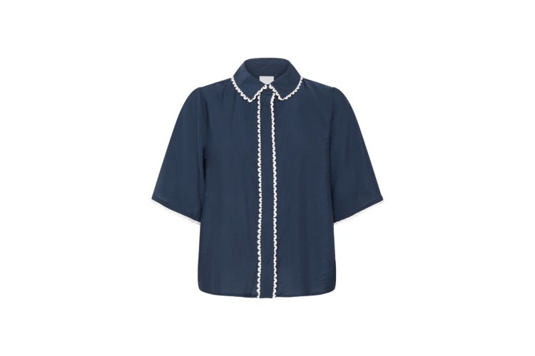 Leni Blouse - Dark Navy