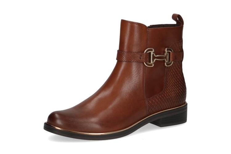 Caprice Leather Boots 25312 | Cognac Brown