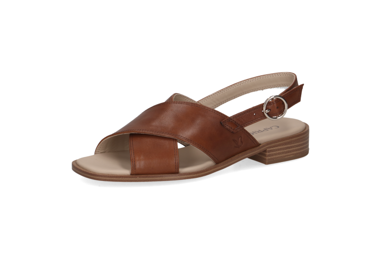 Caprice Leather Sandal 28203 | Tan