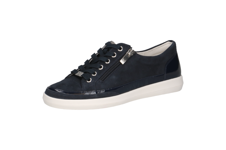 Caprice Leather Trainers 23706 | Navy