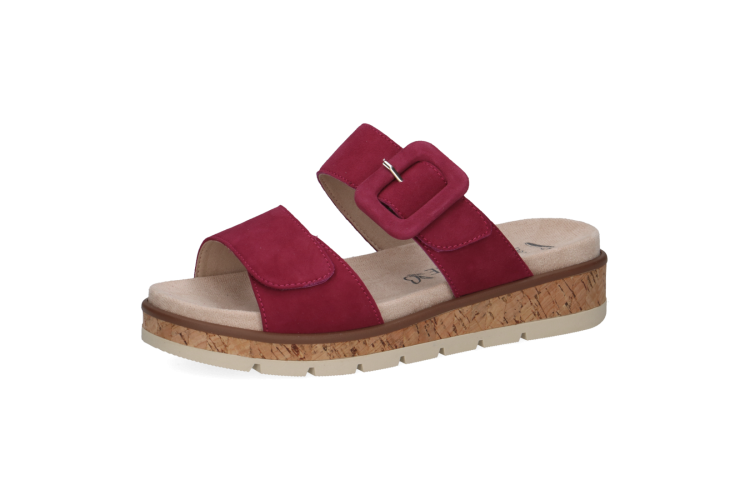 Caprice Suede Sandal 27206 | Berry