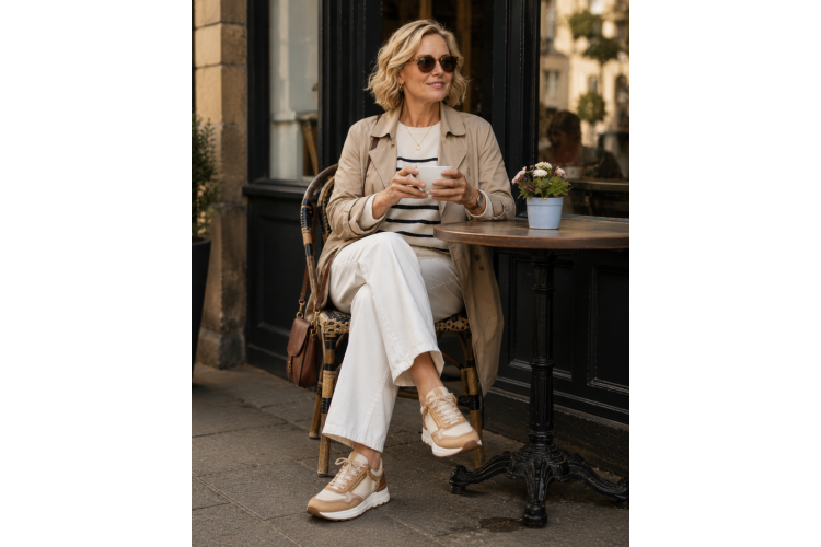 Carmela Luxe Trainer | Champagne