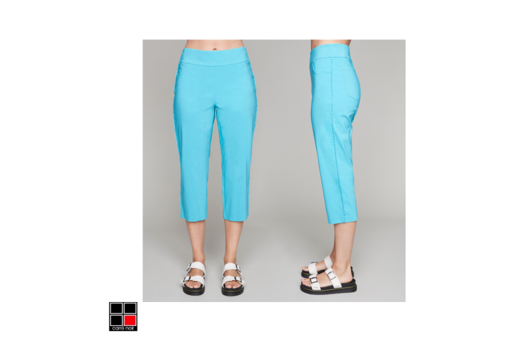 Carre Noir Crop Trouser | Turquoise