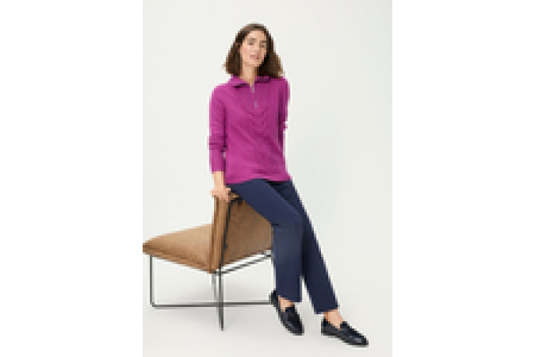 ** Olsen Cobalt Melange 1/4 Zip Jumper
