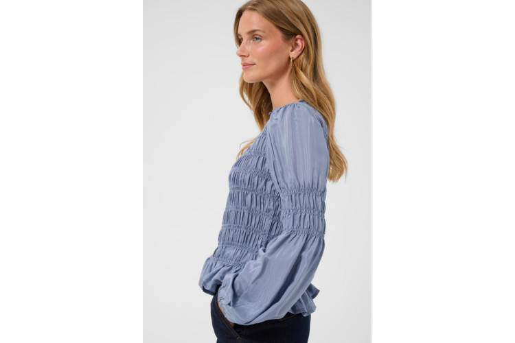 ** Cream Henva Blouse | Stonewash