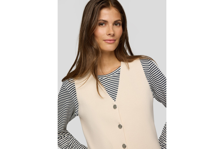 ** Cream Knit Waistcoat by Rabe.