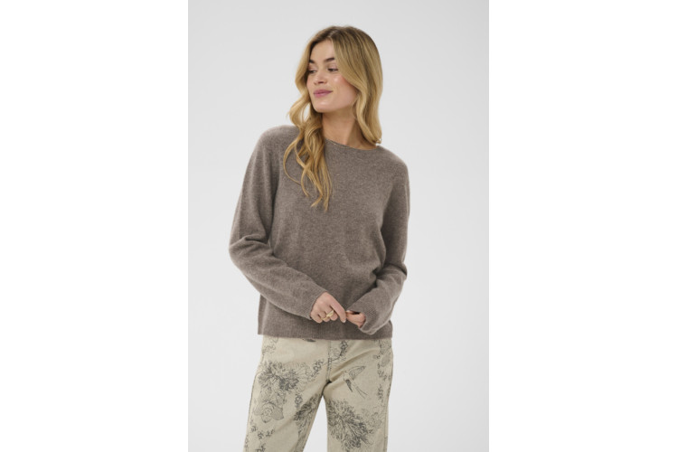 Cream Mela Wool Jumper | Java Melange