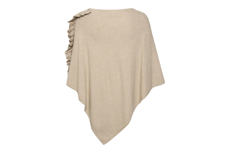 ** Fine Knit Odette Poncho | Oatmeal