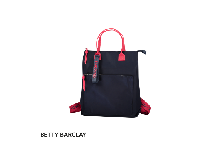 Betty Barclay Crossover Backpack | Navy & Red