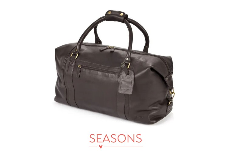 Dark Brown Leather Weekend Bag