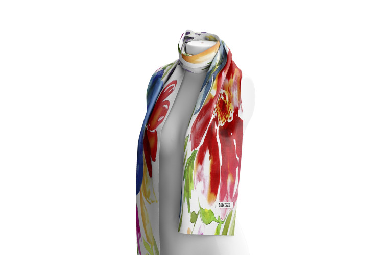 Dolcezza Watercolour Floral Print Scarf | Multi