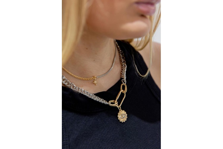 Double Layer Two Tone Necklace
