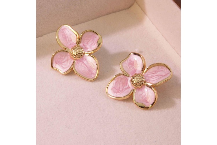 Enamel Flower Earrings