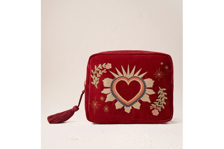 Enchanted Heart Wash Bag | Ruby 
