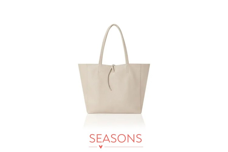 Everyday Leather Tote - Cream