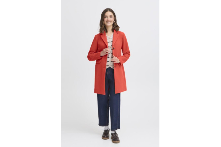Fransa Evilla Coat | Poppy Red