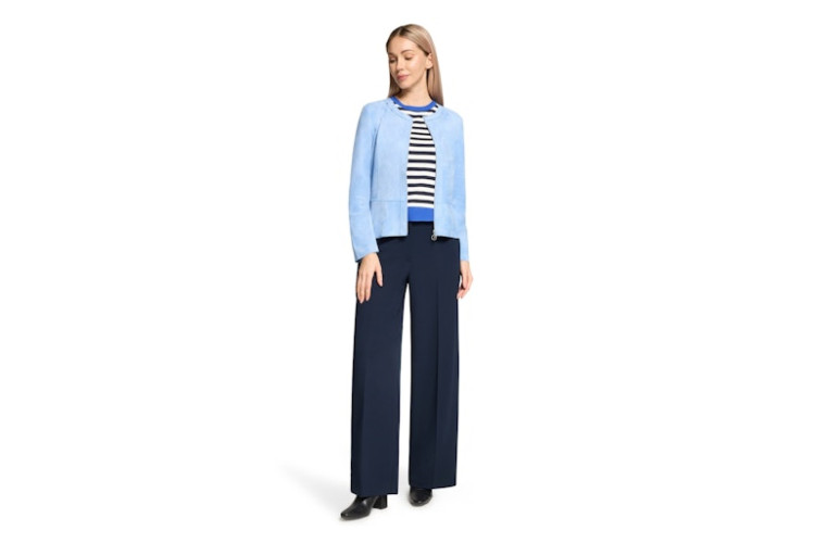 ** Betty Barclay Faux Suede Zip Jacket | Baby Blue
