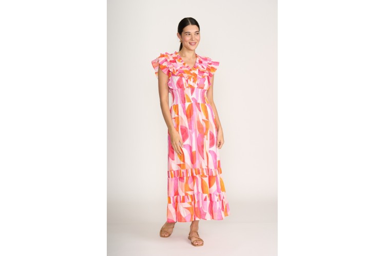 Foil Dress - Feeling Peachy