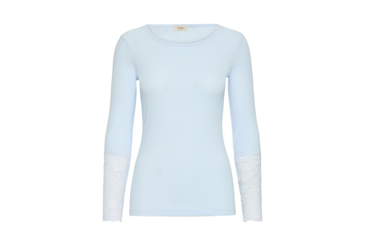 Fransa Hizamond Tee | Ice Blue