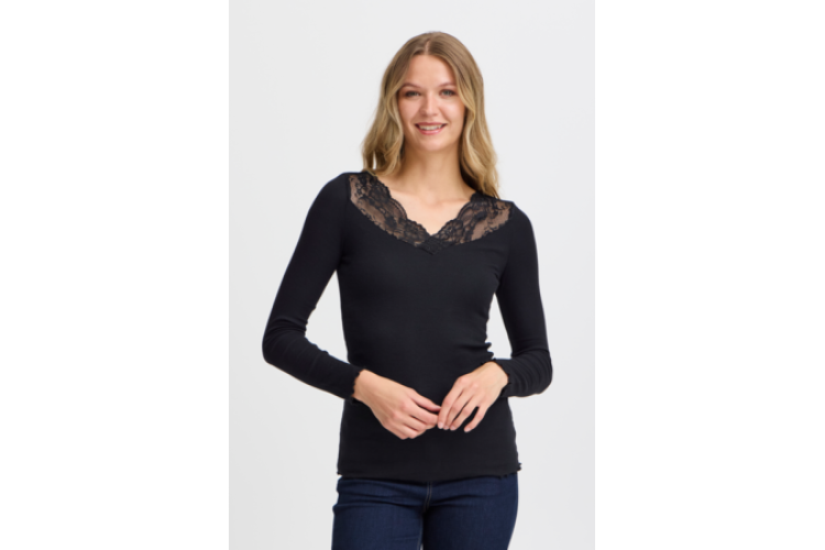 Fransa Hizamond Tee | Black