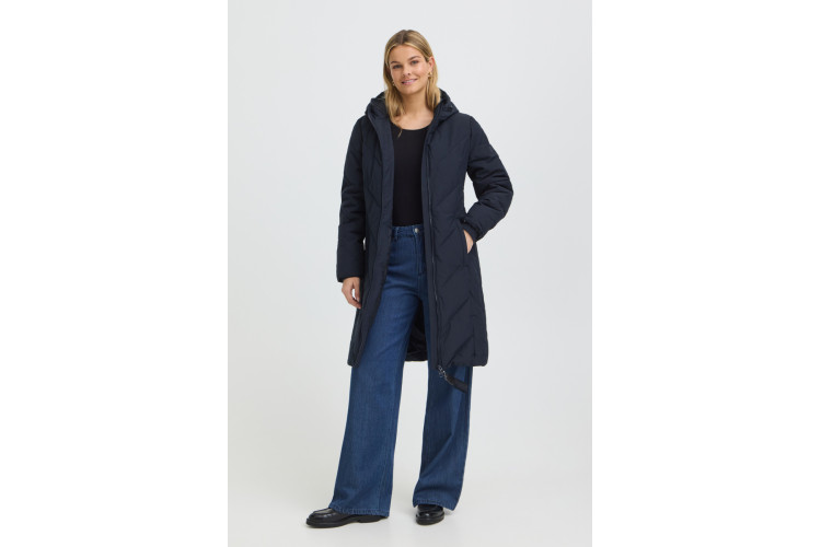 Fransa Maise Quilted Coat | Navy