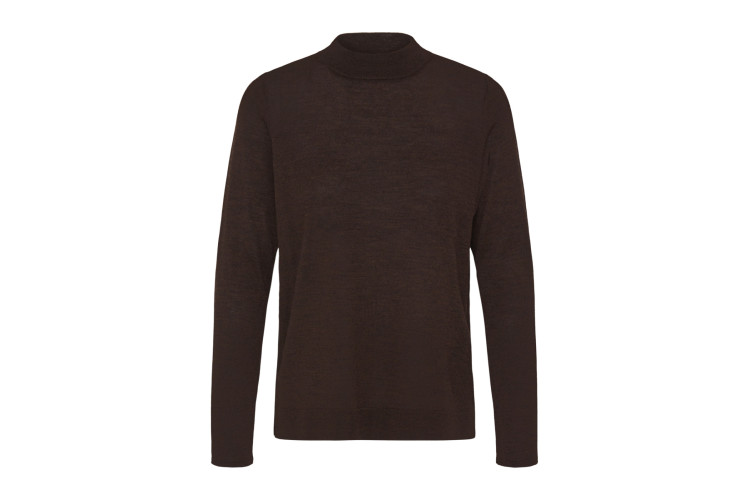 Fransa Woolina Wool Pullover | Hot Fudge Melange