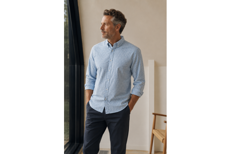 Casual Friday Fridi Cotton Shirt | Vista Blue