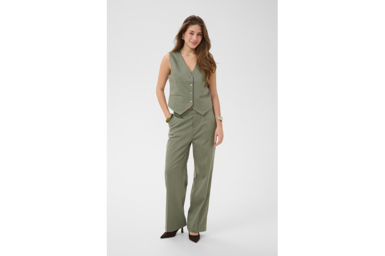 ** Cream Gia Trousers | Sage Green  