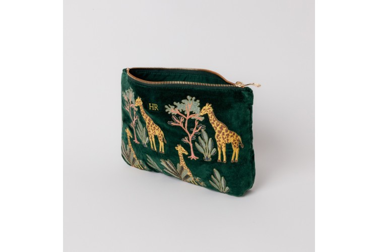 Giraffe Everyday Pouch | Forest Green