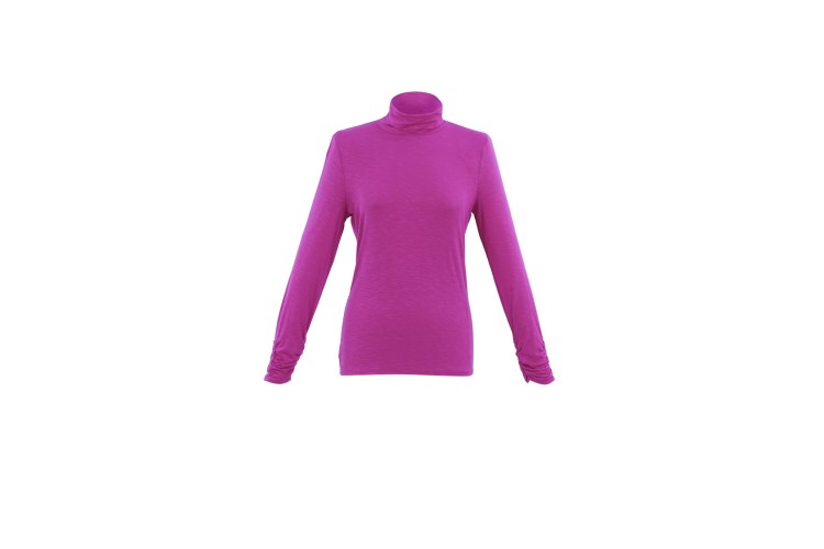 Marble Roll Neck Fuchsia