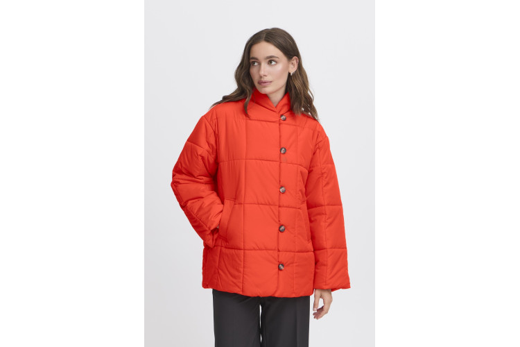ICHI Padded Hansa Jacket | Flame