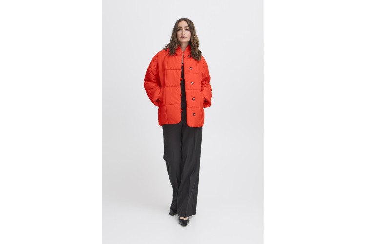 ICHI Orange Padded Coat