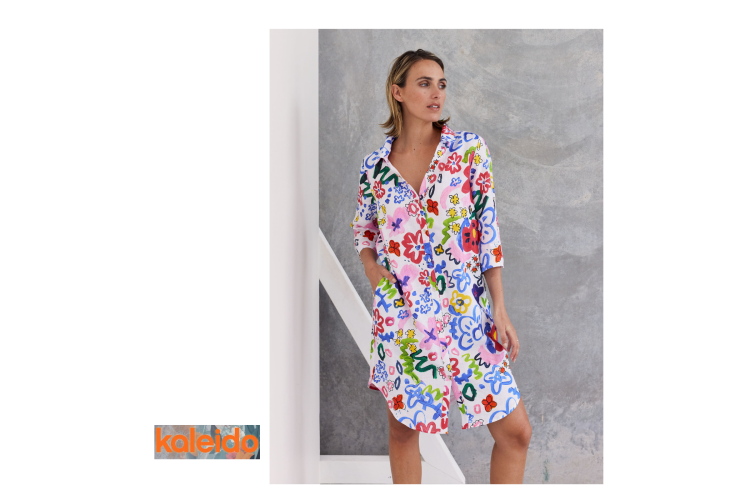 Kaleido Flower Print Dress