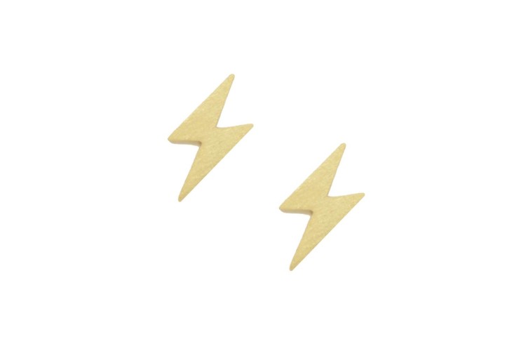 Lightning Strike Earrings - Gold