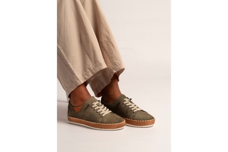 Maddison Suede Trainer Khaki
